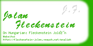 jolan fleckenstein business card